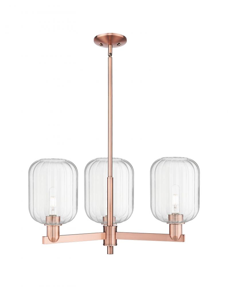 Preston - 3 Light - 18 inch - Antique Copper - Flush Mount