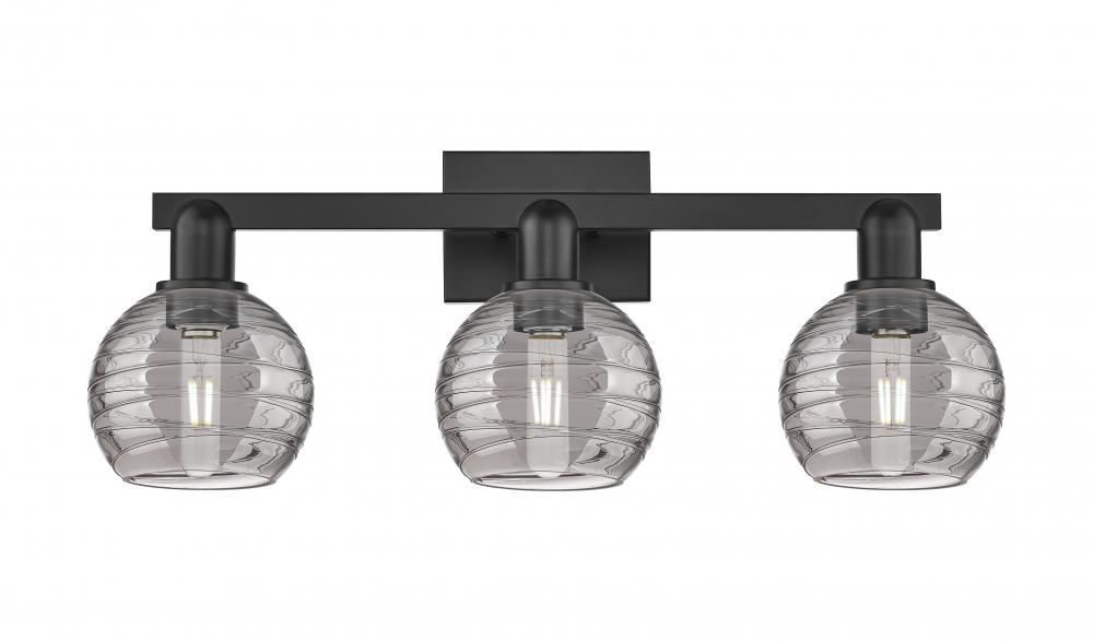Athens Deco Swirl - 3 Light - 26 inch - Polished Chrome - Bath Vanity Light