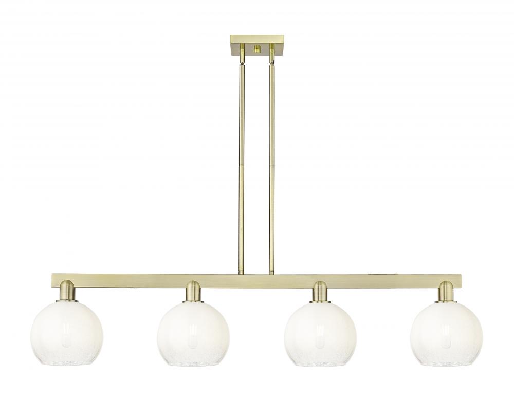 Brookhaven Globe - 4 Light - 48 inch - Antique Brass - Cord hung - Island Light