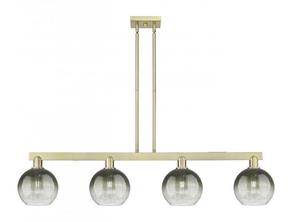 Brookhaven Globe - 4 Light - 48 inch - Antique Brass - Cord hung - Island Light