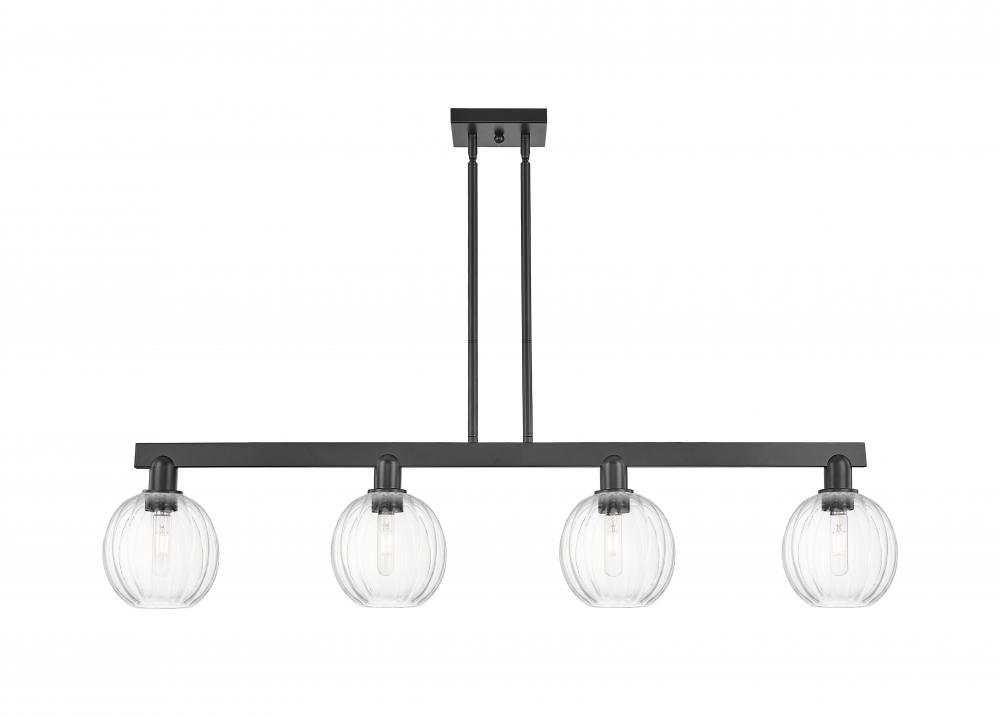 Preston - 4 Light - 48 inch - Matte Black - Cord hung - Island Light