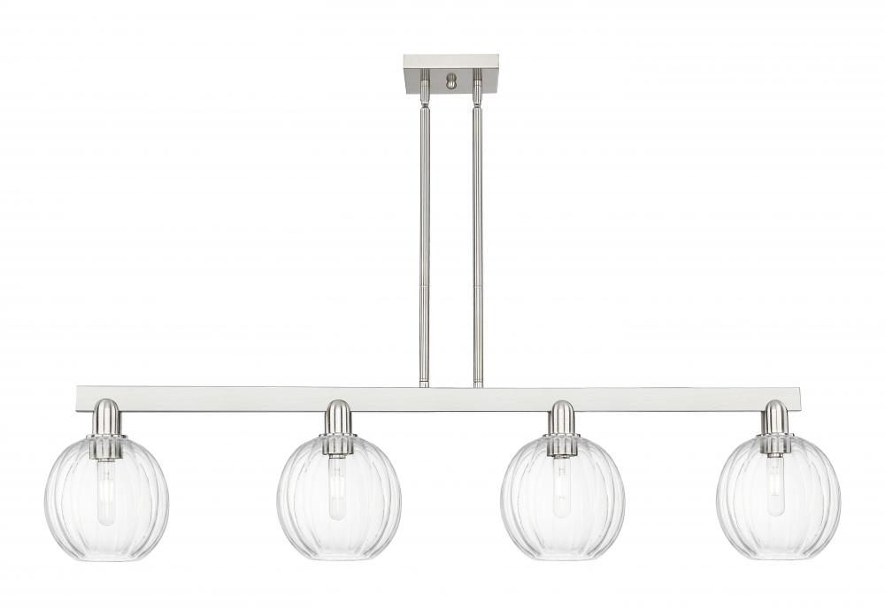 Preston - 4 Light - 48 inch - Brushed Satin Nickel - Cord hung - Island Light