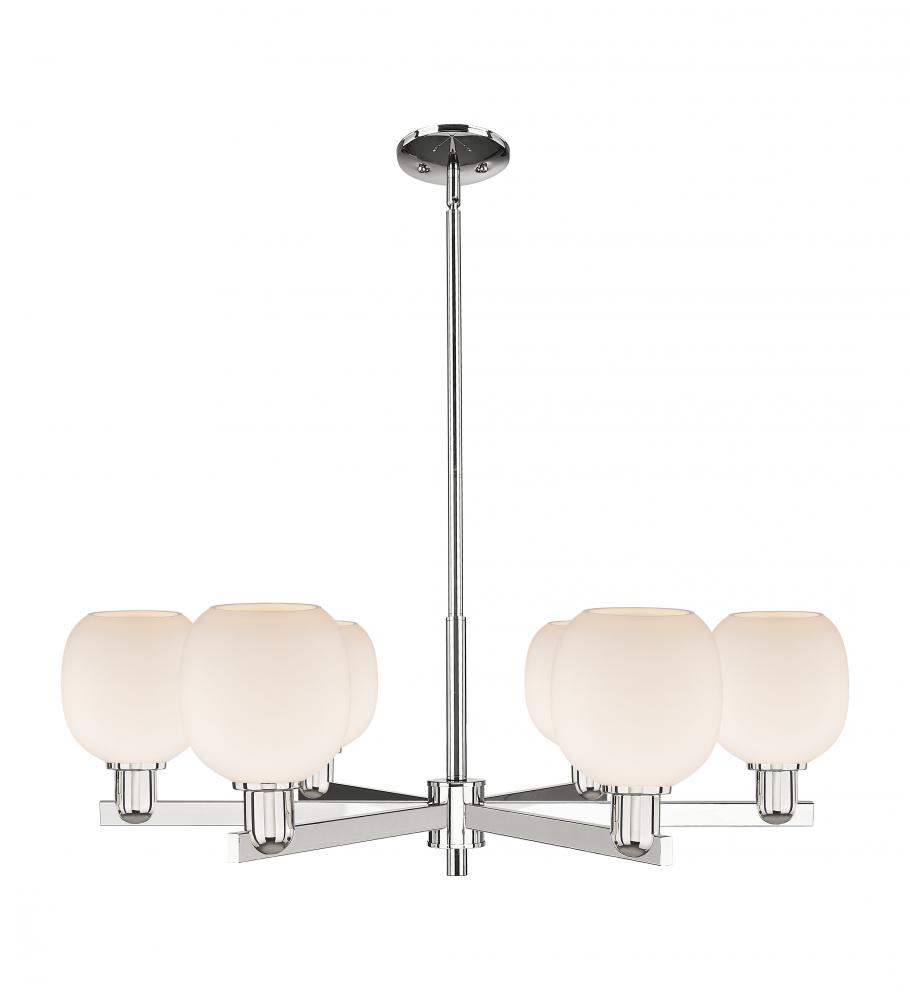 Belfast - 6 Light - 36 inch - Antique Brass - Stem hung - Chandelier