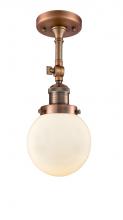 Innovations Lighting 201F-AC-G201-6 - Beacon - 1 Light - 6 inch - Antique Copper - Adjustable Semi-Flush Mount