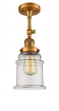 Innovations Lighting 201F-BB-G182 - Canton - 1 Light - 6 inch - Brushed Brass - Adjustable Semi-Flush Mount