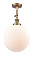 Innovations Lighting 201F-BB-G201-12 - Beacon - 1 Light - 12 inch - Brushed Brass - Adjustable Semi-Flush Mount