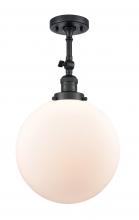 Innovations Lighting 201F-BK-G201-12 - Beacon - 1 Light - 12 inch - Matte Black - Adjustable Semi-Flush Mount
