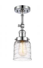 Innovations Lighting 201F-PC-G513 - Bell - 1 Light - 5 inch - Polished Chrome - Adjustable Semi-Flush Mount