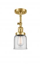 Innovations Lighting 201F-SG-G52 - Bell - 1 Light - 5 inch - Satin Gold - Adjustable Semi-Flush Mount