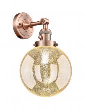 Innovations Lighting 203SW-AC-G208-8 - Beacon - 1 Light - 8 inch - Antique Copper - Adjustable Sconce