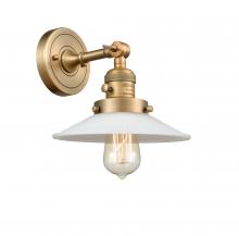 Innovations Lighting 203SW-BB-G1-LED - Halophane - 1 Light - 9 inch - Brushed Brass - Adjustable Sconce