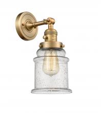 Innovations Lighting 203SW-BB-G184 - Canton - 1 Light - 7 inch - Brushed Brass - Adjustable Sconce