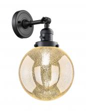 Innovations Lighting 203SW-BK-G208-8 - Beacon - 1 Light - 8 inch - Matte Black - Adjustable Sconce