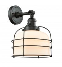 Innovations Lighting 203SW-BK-G71-CE-LED - Bell Cage - 1 Light - 9 inch - Matte Black - Sconce