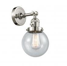 Innovations Lighting 203SW-PN-G204-6-LED - Beacon - 1 Light - 6 inch - Polished Nickel - Adjustable Sconce
