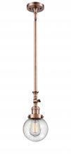 Innovations Lighting 206-AC-G204-6 - Beacon - 1 Light - 6 inch - Antique Copper - Stem Hung - Adjustable Mini Pendant