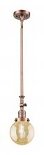 Innovations Lighting 206-AC-G208-6 - Beacon - 1 Light - 6 inch - Antique Copper - Stem Hung - Adjustable Mini Pendant