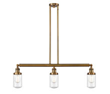 Innovations Lighting 213-BB-G314 - Dover - 3 Light - 37 inch - Brushed Brass - Stem Hung - Adjustable Island Light