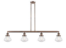Innovations Lighting 214-AC-G324 - Olean - 4 Light - 51 inch - Antique Copper - Stem Hung - Island Light