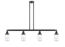Innovations Lighting 214-BK-G312 - Dover - 4 Light - 49 inch - Matte Black - Stem Hung - Island Light