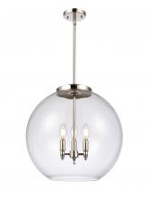 Innovations Lighting 221-3S-PN-G122-18-LED - Athens - 3 Light - 18 inch - Polished Nickel - Cord hung - Pendant