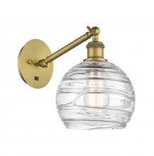 Innovations Lighting 317-1W-BB-G1213-8 - Athens Deco Swirl - 1 Light - 8 inch - Brushed Brass - Adjustable Sconce