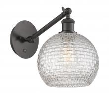Innovations Lighting 317-1W-OB-G122C-8CL - Athens - 1 Light - 8 inch - Oil Rubbed Bronze - Adjustable Sconce