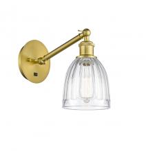 Innovations Lighting 317-1W-SG-G442 - Brookfield - 1 Light - 6 inch - Satin Gold - Adjustable Sconce