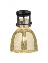 Innovations Lighting 411-1F-BK-G412-8ME - Newton Bell - 1 Light - 8 inch - Matte Black - Flush Mount
