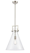 Innovations Lighting 411-1S-SN-14CL - Newton Cone - 1 Light - 14 inch - Brushed Satin Nickel - Cord hung - Pendant
