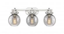 Innovations Lighting 411-3W-PN-G410-7SM - Newton Sphere - 3 Light - 27 inch - Polished Nickel - Bath Vanity Light