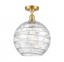 Innovations Lighting 516-1C-SG-G1213-12 - Athens Deco Swirl - 1 Light - 12 inch - Satin Gold - Semi-Flush Mount