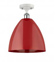 Innovations Lighting 516-1C-WPC-MBD-12-RD - Plymouth - 1 Light - 12 inch - White Polished Chrome - Semi-Flush Mount