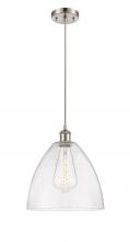 Innovations Lighting 516-1P-SN-GBD-124 - Bristol - 1 Light - 12 inch - Brushed Satin Nickel - Cord hung - Mini Pendant