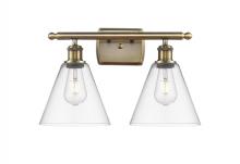 Innovations Lighting 516-2W-AB-GBC-82 - Berkshire - 2 Light - 18 inch - Antique Brass - Bath Vanity Light