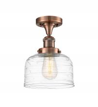 Innovations Lighting 517-1CH-AC-G713 - Bell - 1 Light - 8 inch - Antique Copper - Semi-Flush Mount