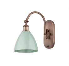 Innovations Lighting 518-1W-AC-MBD-75-SF - Plymouth - 1 Light - 8 inch - Antique Copper - Adjustable Swing Arm