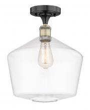 Innovations Lighting 616-1F-BAB-G652-12 - Cindyrella - 1 Light - 12 inch - Black Antique Brass - Semi-Flush Mount