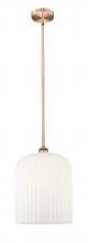 Innovations Lighting 616-1S-AC-G559-12GWH - Bridal Veil - 1 Light - 5 inch - Antique Copper - Cord hung - Mini Pendant