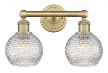 Innovations Lighting 616-2W-BB-G122C-6CL - Athens - 2 Light - 15 inch - Brushed Brass - Bath Vanity Light