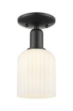 Innovations Lighting 716-1C-BK-G559-5GWH - Bridal Veil - 1 Light - 6 inch - Matte Black - Semi-Flush Mount