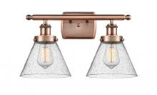 Innovations Lighting 916-2W-AC-G44 - Cone - 2 Light - 18 inch - Antique Copper - Bath Vanity Light