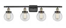 Innovations Lighting 916-4W-BAB-G202-6 - Beacon - 4 Light - 36 inch - Black Antique Brass - Bath Vanity Light
