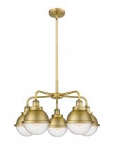 Innovations Lighting 916-5CR-BB-HFS-64-BB - Ballston Urban - 5 Light - 26 inch - Brushed Brass - Chandelier