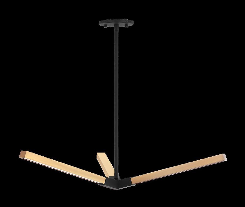 Asterisk Matte Black + Chrome Pendant