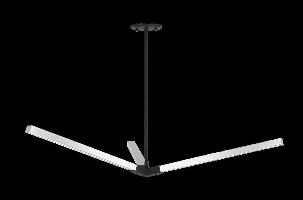Asterisk Matte Black + Chrome Pendant