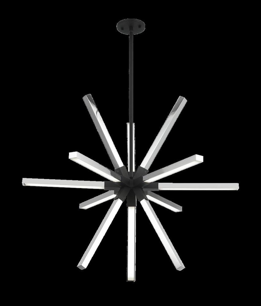 Asterisk Matte Black + Chrome Pendant