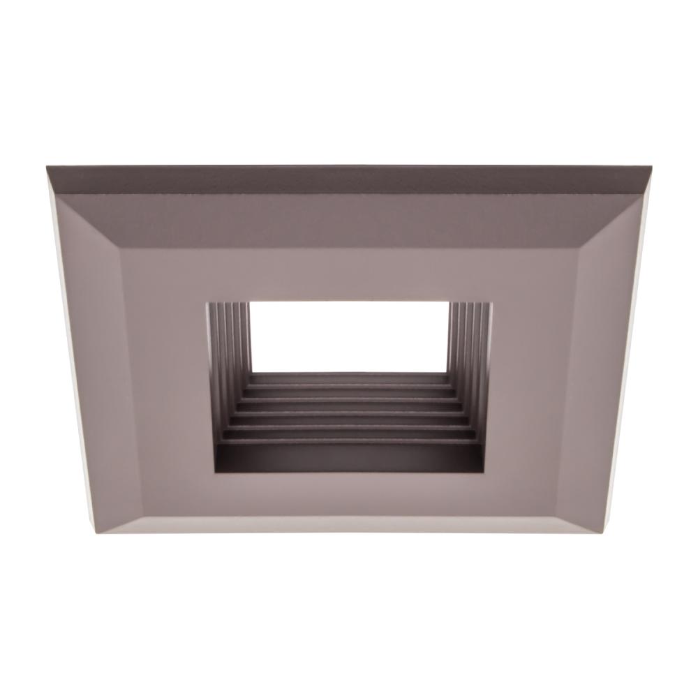Snap-On Square Trim For E4 Retrofits, Baffle, Dark Bronze
