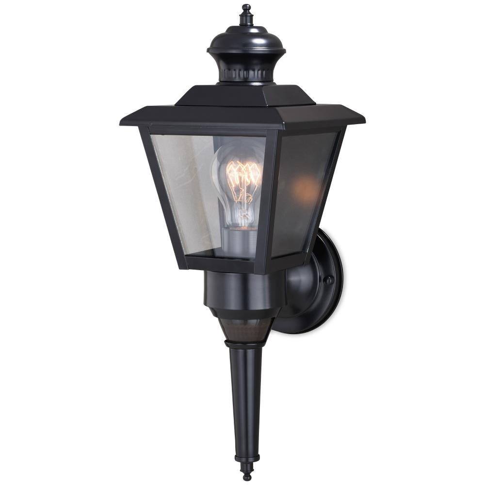 Monroe Dualux 6.5-in. Outdoor Motion Sensor Wall Light Black