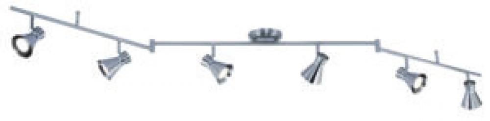 Alto 6L LED Swing Directional Ceiling Light Brushed Nickel and Chrome